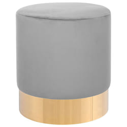 Pouffe SOPHIA Velvet Light Grey 39 cm 39 cm 40 cm