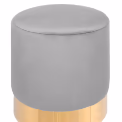 Pouffe SOPHIA Velvet Light Grey 39 cm 39 cm 40 cm