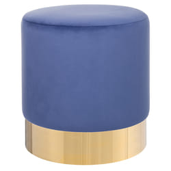 Pouffe SOPHIA Velvet Navy Blue 39 cm 39 cm 40 cm