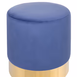 Pouffe SOPHIA Velvet Navy Blue 39 cm 39 cm 40 cm
