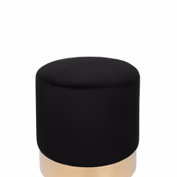 Pouffe SOPHIA Velvet Black 39 cm 39 cm 40 cm