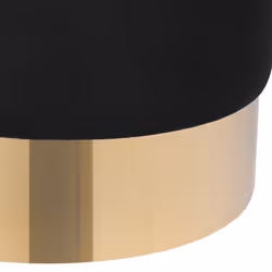 Pouffe SOPHIA Velvet Black 39 cm 39 cm 40 cm