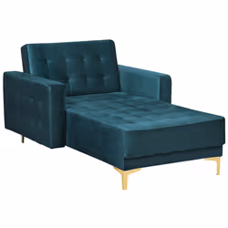 Chaise Longue ABERDEEN Velvet Teal