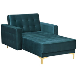 Chaise Longue ABERDEEN Velvet Teal