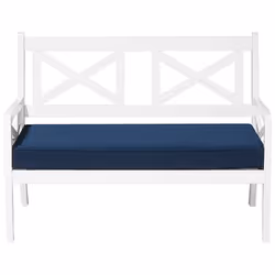 Garden Bench with Cushion BALTIC 121 cm Acacia Wood White