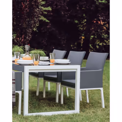 Set of 2 Garden Chairs with Cushions BACOLI Fabric Dark Grey