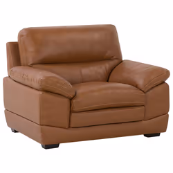 Armchair HORTEN Faux Leather Brown