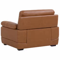 Armchair HORTEN Faux Leather Brown