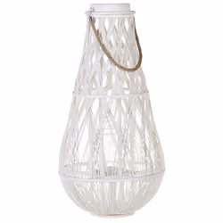 Lantern TONGA Bamboo Wood 77 cm White