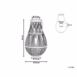 Lantern TONGA Bamboo Wood 56 cm White
