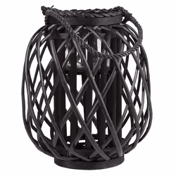Lantern MAURITIUS Wood 30 cm Black