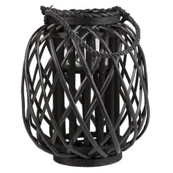 Lantern MAURITIUS Wood 30 cm Black