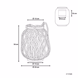 Lantern MAURITIUS Wood 30 cm Black