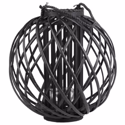 Lantern SAMOA Wood 41 cm Black