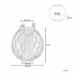Lantern SAMOA Wood 41 cm Black