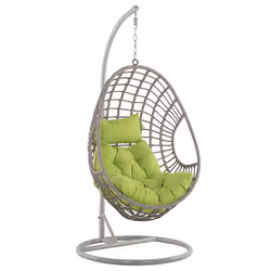 Hanging Chair with Stand ARPINO PE Rattan Beige