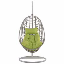 Hanging Chair with Stand ARPINO PE Rattan Beige