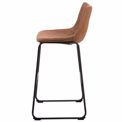 Set of 2 Bar Chairs FRANKS Golden Brown