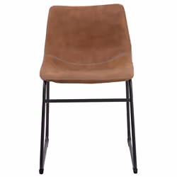 Set of 2 Dining Chairs BATAVIA Golden Brown