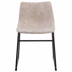 Set of 2 Dining Chairs BATAVIA Beige