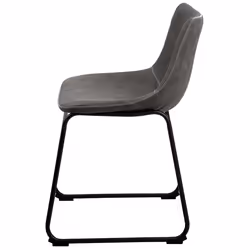 Set of 2 Dining Chairs BATAVIA Dark Grey - Additional view 4