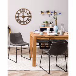 Set of 2 Dining Chairs BATAVIA Dark Grey - Additional view 5