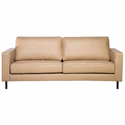 Living Room Set SAVALEN Faux Leather Beige 4 Seater