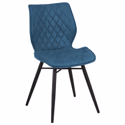 Set of 2 Dining Chairs LISLE Sea Blue