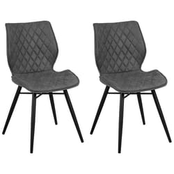 Set of 2 Dining Chairs LISLE Grey