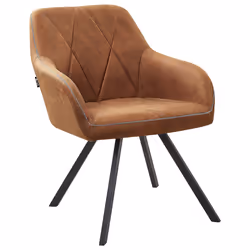 Set of 2 Dining Chairs MONEE Golden Brown