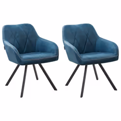 Set of 2 Dining Chairs MONEE Sea Blue