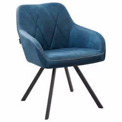 Set of 2 Dining Chairs MONEE Sea Blue