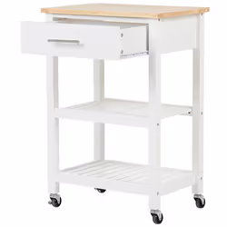 Kitchen Trolley HIUMA Wood White - Additional view 4