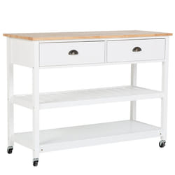 Kitchen Trolley NAVARINO Wood White