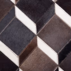 Round Cowhide Area Rug 140 cm Brown ALPKOY