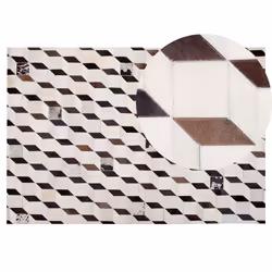 Rug ALPKOY 140 x 200 cm Leather White