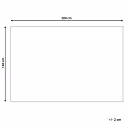 Rug ALPKOY 140 x 200 cm Leather White