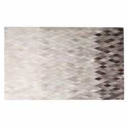 Leather Rug White and Grey 160 x 230 cm MALDAN