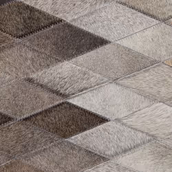 Leather Rug White and Grey 160 x 230 cm MALDAN