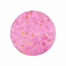 Round Cowhide Area Rug 140 cm Pink ZEYTIN