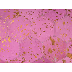 Round Cowhide Area Rug 140 cm Pink ZEYTIN
