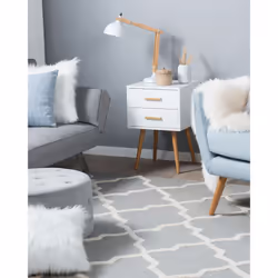 Wool Area Rug 200 x 300 cm Grey SILVAN
