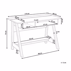 Home Office Desk JACKSON White 110 cm 60 cm