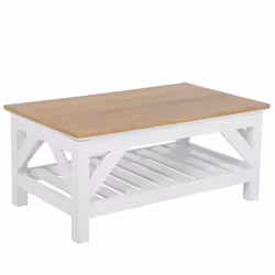 Coffee Table SAVANNAH Brown/ White