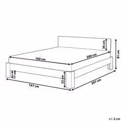 Bed Pine Wood ROYAN 160 x 200 cm (EU King Size) Light Brown