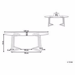Coffee Table FRESNO Glass Gold