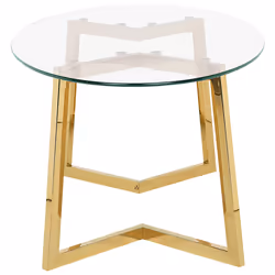 Coffee Table FRESNO Glass Gold - Additional view 4