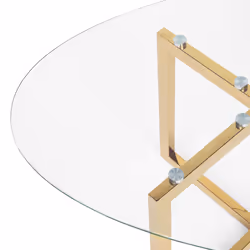 Coffee Table FRESNO Glass Gold - Additional view 5