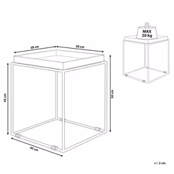 Side Table SAXON Metal White