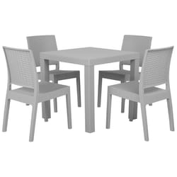 Garden Dining Set 4 Seater FOSSANO Light Grey